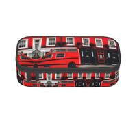 MDATT Estuche para lápices con estampado de barco vikingo, gran capacidad, con 4 compartimentos para hombres y mujeres, London Street, Talla única