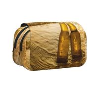 MDATT Estuche para lápices con estampado de cerveza, playa, puesta de sol para adultos, estuche duradero para llevar bolígrafos, Black, Talla única, Organizador de bolsas