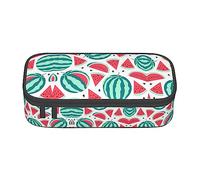 MDATT Estuche para lápices de colores con diseño de sandía, con cremallera, organizador para oficina, viaje, caja, Black, Talla única, Maleta