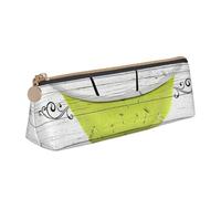MDATT Estuche rústico de cuero multifuncional con gran capacidad de almacenamiento, diseño triangular clásico, White, Talla única, Bolsa de maquillaje