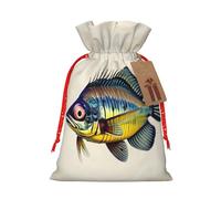 MDATT Fly Yellow Fish - Bolsas de regalo de Navidad, pequeñas bolsas de regalo de Navidad, recuerdos de boda, regalos de Halloween, etc. 5 x 7 pulgadas