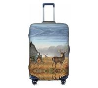 MDATT Funda de equipaje personalizada, protector de maleta para equipaje de 18 a 32 pulgadas para viajes, verano, playa, vacaciones, 9c8l36-500-Fcc4d0e20e4e10e7f96edd1247c65, White, M