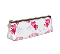 MDATT Funny Piggy - Estuche multifuncional de piel con gran capacidad de almacenamiento, diseño triangular clásico, White, Talla única, Bolsa de maquillaje