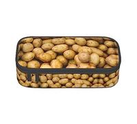 MDATT Garden Potatoes - Estuche colorido para lápices con cremallera, organizador para oficina, viaje, caja, Black, Talla única, Maleta