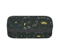 MDATT Graffiti Skateboard Colorido Estuche para lápices con cremallera Bolsa Organizador para Oficina Viaje Holder Box, Black, Talla única, Maleta