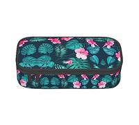 MDATT Hawaii - Estuche para lápices de colores rosas con cremallera, organizador para oficina y viaje, Black, Talla única, Maleta