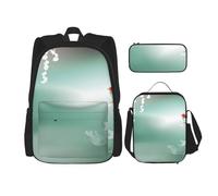 MDATT Hermosa mochila de pescado con fiambrera, mochila de anime, mochila escolar, mochila para tres personas, Black, Talla única, Juego de mochila escolar