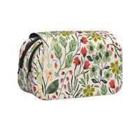 MDATT Hermoso estuche con estampado de flores para adultos, estuche de transporte duradero para bolígrafos, Black, Talla única, Organizador de bolsas