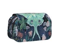 MDATT Hermoso estuche con estampado de polillas para adultos, estuche de transporte duradero para bolígrafos, Black, Talla única, Organizador de bolsas