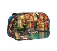 MDATT Hermoso estuche con impresión de Italia para adultos, estuche de transporte duradero para bolígrafos, Black, Talla única, Organizador de bolsas