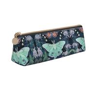 MDATT Hermoso estuche multifuncional de piel con gran capacidad de almacenamiento, diseño triangular clásico, White, Talla única, Bolsa de maquillaje