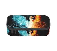 MDATT Hermoso estuche para lápices de colores Phoenix con cremallera, organizador para oficina y viaje, Black, Talla única, Maleta