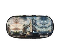 MDATT Historic Old Tower Bridge London - Estuche grande para lápices, organizador suave con cremallera, estuche portátil para adultos, Black, Talla única, Organizador de bolsas