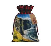 MDATT Ireland Outdoors County Clare The Cliffs Bolsas de regalo con cordón, bolsas de regalo de 5 x 7 pulgadas para bodas, fiestas, Navidad, cumpleaños, decoración de Halloween