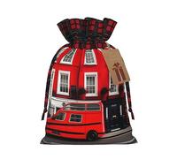 MDATT London Street Bolsas de regalo con cordón, bolsas de regalo de 5 x 7 pulgadas para bodas, Navidad, cumpleaños, decoración de Halloween