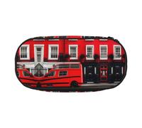 MDATT London Street - Estuche grande para lápices, organizador suave con cremallera, estuche portátil para adultos, Black, Talla única, Organizador de bolsas
