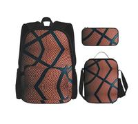 MDATT Mochila Kawaii con lonchera 3 en 1, estuche a juego, hermosas mariposas, Baloncesto deportivo, Talla única