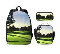 MDATT Mochilas de campo de golf con estuche para el almuerzo, bolsa ligera para libros para excursiones de camping, Negro, Talla única