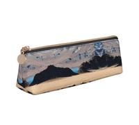 MDATT Mountain Farm Horses - Estuche multifuncional de cuero con gran capacidad de almacenamiento, diseño triangular clásico, White, Talla única, Bolsa de maquillaje