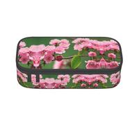 MDATT Pomeranians Puppies and Point Print - Estuche para lápices de gran capacidad con 4 compartimentos para hombres y mujeres, Pink Cherry Blossoms1, Talla única