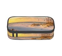 MDATT Sand Dunes - Estuche colorido para lápices con cremallera, organizador para oficina y viaje, Black, Talla única, Maleta