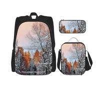 MDATT Wandering in The Winter Light - Mochila con fiambrera, mochila de anime, mochila escolar, mochila para tres personas, Black, Talla única, Juego de mochila escolar