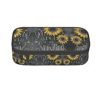 MDATT You are My Sunflower - Estuche para lápices colorido con cremallera organizador para oficina y viaje, Black, Talla única, Maleta