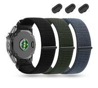 MDBBLBM Correa de reloj de nailon de 26 mm compatible con Garmin Fenix 7X/6X/5X/7X Pro/6X Pro/5X Plus/3/3HR, correa trenzada elástica de nailon suave para Garmin Descent Mk2/2i/3i 51mm/epix Pro