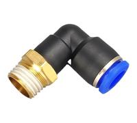 MDBJTCYZN 100PCS Pneumatic Air Connector PL 4/6/8/1012mm Thread 1/8 1/4" 3/8" 1/2" Trachea Elbow Air Fittings Hose Quick Connectors(PL8-02)