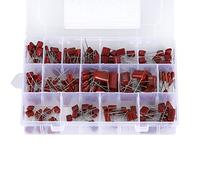 MDBJTCYZN 180PCS 15 Values Metallized Film Capacitor, 400V 630V 0.001uF to 0.56uF CBB22 Polypropylene Film DC Capacitor Assortment Kit