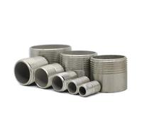 MDBJTCYZN 1pc 1/4" 3/8" 1/2" 3/4" 1" 11/4" 11/2" stainless steel BSPT Male thread fittings SS304 Male to welding pipe fittings SS Half Nipple(2inch 236g)