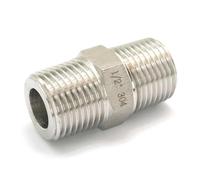 MDBJTCYZN 1pc 200 Bar 1/4" BSP Male Hex 304 Stainless Pipe Fitting High Pressure Connector