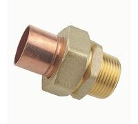 MDBJTCYZN 1pc 3I4-19mm Brass BSP Male Thread + Copper Fitting Straight Union Nut Socket Welding Pipe Connector