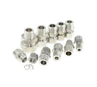 MDBJTCYZN 1PC SS 304 Double Ferrule Compression Connector 8mm 10mm 12mm 1/4 1/2 Tube 1/8 1/4" 1/2" Male NPT Stainless Steel Pipe Fitting(9.52mm OD Tube,BSPT MALE THREAD_1I2 THREAD)