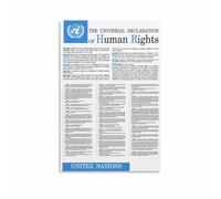 MDBJTCYZN 30 Articles of Human Rights Poster Complete UDHR Text for Civics Social Studies and Library Display(Unframed,08x12inch(20x30cm))