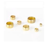 MDBJTCYZN 50pc Brass Sleeve For 8mm O/D Tube Air Compression Pneumatic Fitting Sleeve Ferrule Ring