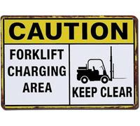 MDBJTCYZN Aluminum Sign Caution Forklift Charging Area Keep Clear 8 X 12 in