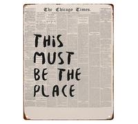 MDBJTCYZN Archival Print Style Metal Sign This Must Be The Place Wall-Art for Reading Nook Home Office Living Room 8 X 12 in