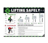 MDBJTCYZN Back Poster Lifting Technique Guide for Manual Handling Prevention of Strain Workplace Wall Chart(Unframed,12x18inch(30x45cm))