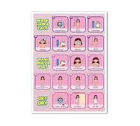 MDBJTCYZN Bath Shower Routine Visual Schedule Chart Poster for with Autism Special Needs Home Classroom Decor(Framed,16x24inch(40x60cm))