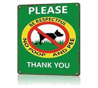 MDBJTCYZN Be Respectful Keep Clean Dog Rules Humorous Metal Sign Vintage Tin Wall-Art for Pet Owner Home Kitchen or Cabin Decor 8 X 12 inch