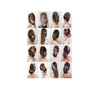 MDBJTCYZN Beauty Salon Wall-Art Hairstyle Chart Poster for Women Bathroom Bedroom Decor Haircut Style Ideas Fashion Guide Canvas Print(Framed,12x18inch(30x45cm))