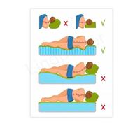 MDBJTCYZN Bedroom Health Decor Canvas Print Supportive Sleep Posture Guide for Spinal Alignment Wall-Art(Unframed,12x18inch(30x45cm))