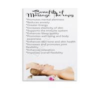MDBJTCYZN Benefits of Thai Canvas Painting Wall-Art Poster for Bedroom Living Room Decor Relaxation and Wellness(Framed,16x24inch(40x60cm))