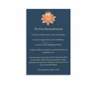 MDBJTCYZN Buddhist Mindfulness Quotes Poster, Zen Wall-Art, Canvas Print for Yoga Room, Study, Peaceful Home Decor(Unframed,12x18inch(30x45cm))