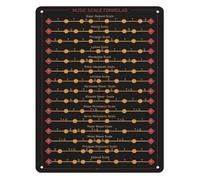 MDBJTCYZN C Tuning Guitar Fretboard Note Chart Metal Sign Vintage Style Reference Poster Music Room Wall-Art 8 X 12 inch