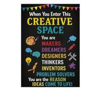 MDBJTCYZN Classroom Maker Space Poster Hands On Learning Inspiration for Teachers and Student Collaboration(Unframed,08x12inch(20x30cm))