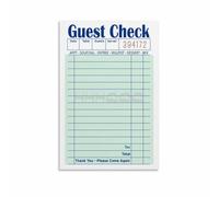 MDBJTCYZN Coffee Shop Aesthetic Art Poster Fake Guest Check Canvas Wall-Art for Kitchen Breakfast Nook or Cafe Inspired Home Decor Gift(Unframed,08x12inch(20x30cm))