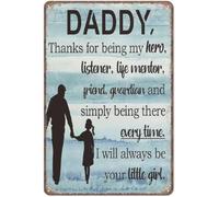 MDBJTCYZN Daddy Gift Ill Always Be Your Little Girl Metal Sign 8 X 12 in