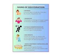MDBJTCYZN Daily Hydration Guide Poster Health Awareness Tips for Staying Hydrated at Work Gym Home (Unframed,16x24inch(40x60cm))